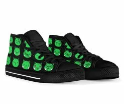 Gallery Serpentine Green Cat Emoji Men's Hi Tops, FREE Shipping -AKUMU INK shop SN8NB.1 86273a42 ea50 4726 b6f8 113d74593603