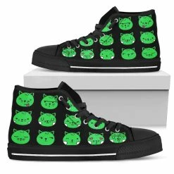 Gallery Serpentine Green Cat Emoji Men's Hi Tops, FREE Shipping -AKUMU INK shop SN8NB f44f4076 1b06 478c b744 5409b5460940