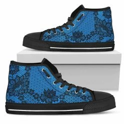 Gallery Serpentine Bright Blue & Lace High Top Sneakers, FREE Shipping -AKUMU INK shop SNLABB 6869c957 d86d 40b0 8736 6c60a0bd43e7