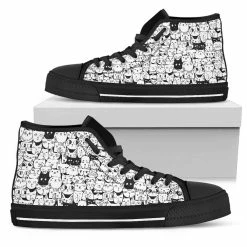 Gallery Serpentine Cat Face Kitten Women's Sneakers, FREE Shipping