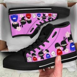 Gallery Serpentine Kawaii Ninja Women's High Top Sneakers, FREE Shipping -AKUMU INK shop SNPKN14