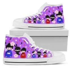 Gallery Serpentine Purple Kawaii Ninja Women's High Top Sneakers, FREE Shipping 11 Gallery Serpentine Purple Kawaii Ninja Women's High Top Sneakers, FREE Shipping -AKUMU INK shop SNPKN5purplekawaiininja