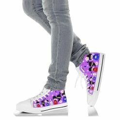 Gallery Serpentine Purple Kawaii Ninja Women's High Top Sneakers, FREE Shipping 10 Gallery Serpentine Purple Kawaii Ninja Women's High Top Sneakers, FREE Shipping -AKUMU INK shop SNPKN5purplekawaiininja.3