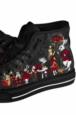 Gallery Serpentine Alice In Wonderland Queen Of Hearts 2 Hi Top Sneakers Women's Sneakers, FREE Shipping