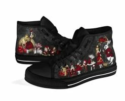 Gallery Serpentine Alice In Wonderland Queen Of Hearts 2 Hi Top Sneakers Women's Sneakers, FREE Shipping -AKUMU INK shop SNRG1QOH2SNEAKERS4