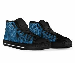 Gallery Serpentine Blue Steampunk Clockwork, Men's High Top Sneakers, FREE Shipping -AKUMU INK shop SNSTEAM21 785fabe3 2931 4485 9991 006688447d37