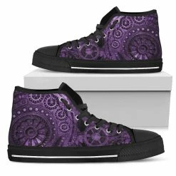 Gallery Serpentine Purple Steampunk Clockwork Women's Sneakers, FREE Shipping -AKUMU INK shop SNSTEAM3