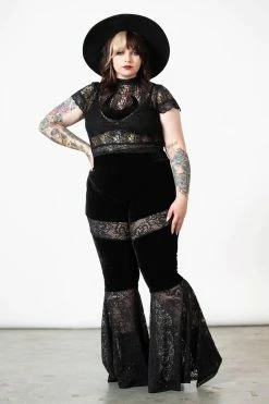 KILLSTAR Solstice Bell Bottoms -AKUMU INK shop SOLSTICE BELL BOTTOMS PLUS W B x