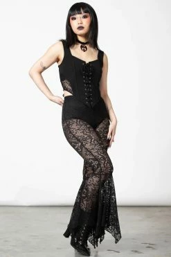 KILLSTAR Spectral Lure Bell Bottoms -AKUMU INK shop SPECTRAL LURE BELL BOTTOMS W D x