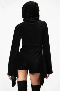 KILLSTAR Spirit Of Slumber Hooded Playsuit -AKUMU INK shop SPIRIT OF SLUMBER HOODED PLAYSUIT W G x1600copy