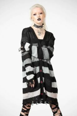 KILLSTAR Stripe Of Evil Cardigan [UNISEX] -AKUMU INK shop STRIPE OF EVIL CARDIGAN W C x160 fb841648 a05d 432b 9d57 074a1d161061