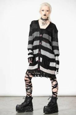 KILLSTAR Stripe Of Evil Cardigan [UNISEX] -AKUMU INK shop STRIPE OF EVIL CARDIGAN W E x160 17ffbf08 ee8c 4149 8299 199c50a1dccc