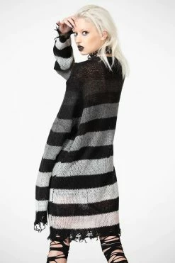 KILLSTAR Stripe Of Evil Cardigan [UNISEX] -AKUMU INK shop STRIPE OF EVIL CARDIGAN W F x160 3dfbc20a 063e 4a0d 8038 f865b0a011d7