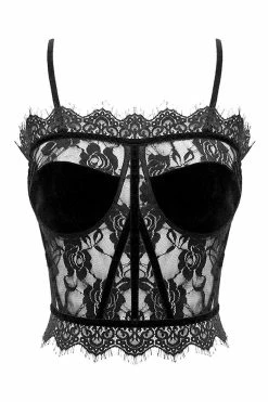 DEVIL FASHION Lore Lace Crop Top -AKUMU INK shop Sexy Camisole