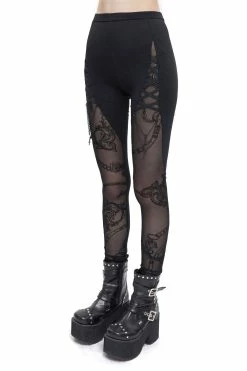 DEVIL FASHION Victorian Charms Cut-Out Leggings