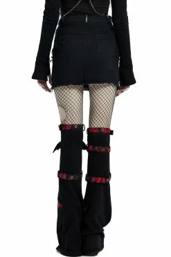 PUNK RAVE Little Black Raincloud Mini Skirt -AKUMU INK shop Sexy Punk Skirt