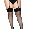 LEG AVENUE Vamp Fishnet Thigh Highs [PLUS SIZE]
