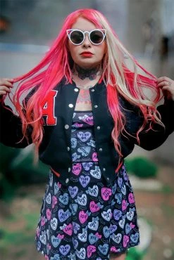 Too Fast Creepy Candy Hearts Skater Dress -AKUMU INK shop Skater Dress