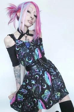 Too Fast OMG! Ghosts Skater Dress