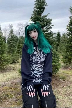 VampireFreaks Love Never Dies Hoodie [Zipper Or Pullover] -AKUMU INK shop Skeleton Jacket