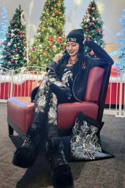 VampireFreaks Heavy Metal Snowmen Leggings 11 VampireFreaks Heavy Metal Snowmen Leggings -AKUMU INK shop Spooky Christmas Leggings