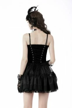 DARK IN LOVE Burgundy Blood Ruffle Top -AKUMU INK shop Steampunk Gothic Top