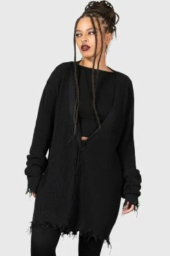 KILLSTAR The Antisocials Cardigan [UNISEX] -AKUMU INK shop THE ANTISOCIALS CARDIGAN W B