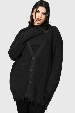 KILLSTAR The Antisocials Cardigan [UNISEX] -AKUMU INK shop THE ANTISOCIALS goth CARDIGAN PLUS W