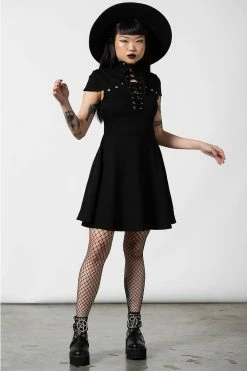 KILLSTAR Tied Up Skater Dress -AKUMU INK shop TIED UP SKATER DRESS B x1600 54bf336b 6917 465e bf27 84fe3038f3d0