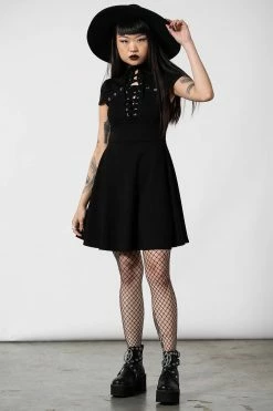 KILLSTAR Tied Up Skater Dress