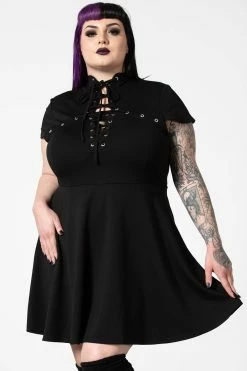 KILLSTAR Tied Up Skater Dress -AKUMU INK shop TIED UP SKATER DRESS PLUS C x1600 8cd99ffe ad18 461e 847f 9cf629b4c3f0