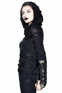 DEVIL FASHION Hooded Scavenger Top -AKUMU INK shop TT096 02