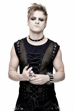 DEVIL FASHION Black Plunderer Sleeveless Top -AKUMU INK shop TT126 4