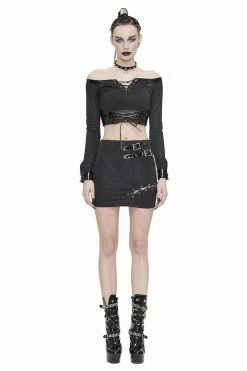DEVIL FASHION Dark & Deadly Crop Top 13 DEVIL FASHION Dark & Deadly Crop Top -AKUMU INK shop TT144 5