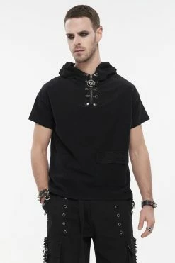 DEVIL FASHION Rune Spell Hooded Top -AKUMU INK shop TT206 3