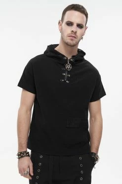 DEVIL FASHION Rune Spell Hooded Top