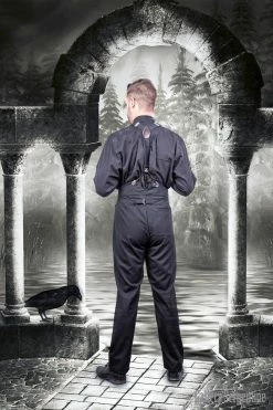 Gallery Serpentine Tombstone Trousers, 40" -AKUMU INK shop Tombstone trousers back full