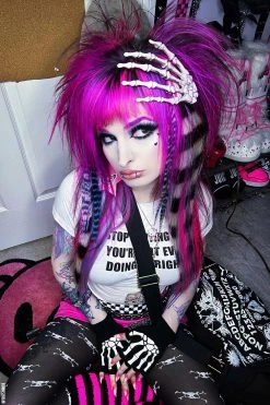 VampireFreaks Fingerless Skeleton Gloves -AKUMU INK shop Unisex Finglerless Skeleton Gloves