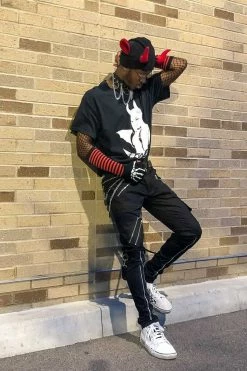 TRIPP NYC Tripp Straight-Leg Bondage Pants [Black] -AKUMU INK shop UrbanGoth 695a7016 77b3 471a b24e cd64460822ee