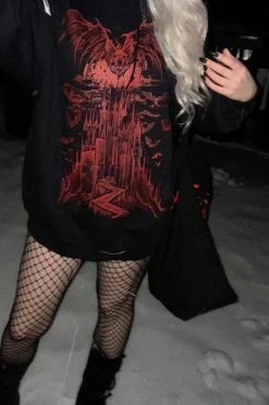 VampireFreaks Vampire Castle Hoodie W/ Bat Sleeves [BLOOD RED] -AKUMU INK shop Vampire Jacket