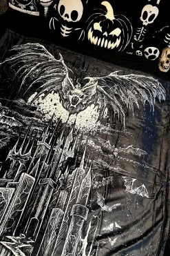 VampireFreaks Vampire Castle Throw Blanket -AKUMU INK shop Vampire Throw Blanket