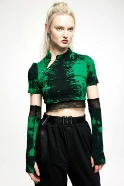PUNK RAVE Swamp Witch Crop Top Set