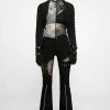 PUNK RAVE Amphetamine Lace Flare Pants -AKUMU INK shop WK 509NCF 03