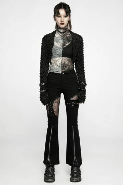 PUNK RAVE Amphetamine Lace Flare Pants