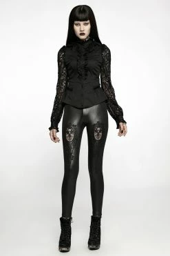 PUNK RAVE Vamp Leathered Leggings 8 PUNK RAVE Vamp Leathered Leggings -AKUMU INK shop WK 522DDF