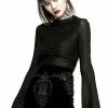 PUNK RAVE Black Velvet Vamp Mini Skirt 2 PUNK RAVE Black Velvet Vamp Mini Skirt -AKUMU INK shop WQ 566BQF 03