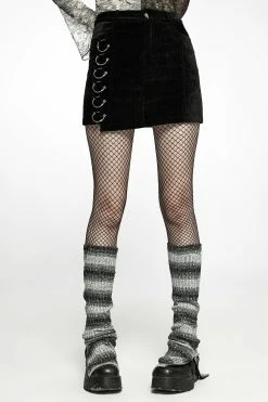 PUNK RAVE Baddiecore Velvet Mini Skirt