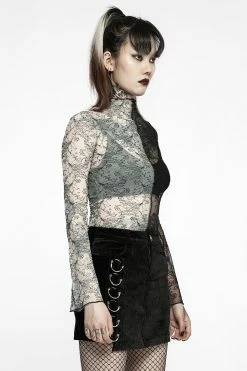 PUNK RAVE Baddiecore Velvet Mini Skirt -AKUMU INK shop WQ 587BQF 07