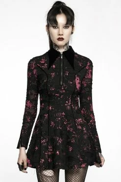 PUNK RAVE Designer Blood Splattered Dress -AKUMU INK shop WQ 594LQF 03