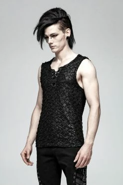 PUNK RAVE Ashes To Ashes Tattered Top -AKUMU INK shop WT 563BXM 03